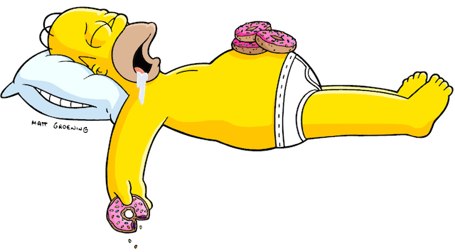 Homer Simpson Sleeping