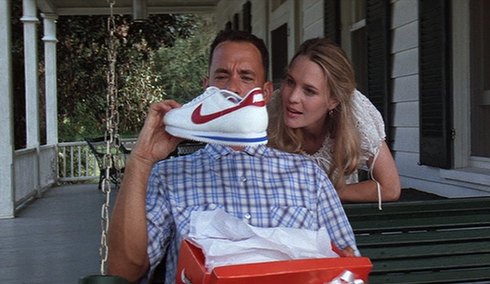 Forrest Gump with his Nike's