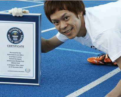 Kenichi Ito Fastest 100-meter on all fours