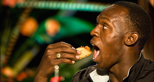 Usain Bolt Eating