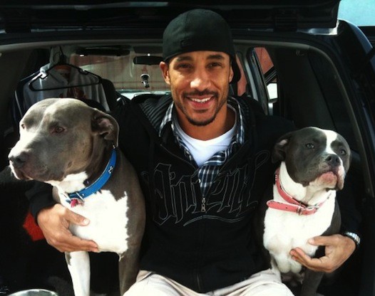 Neal Maddox with his dogs