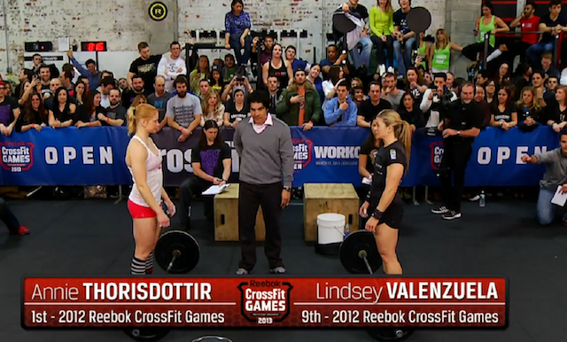 Lindsey Valenzuela vs Annie Thorisdottir in Reebok CrossFit Open 13.2
