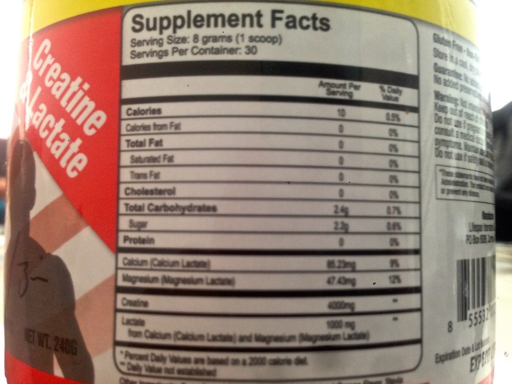 Review Creatine JB by Xendurance