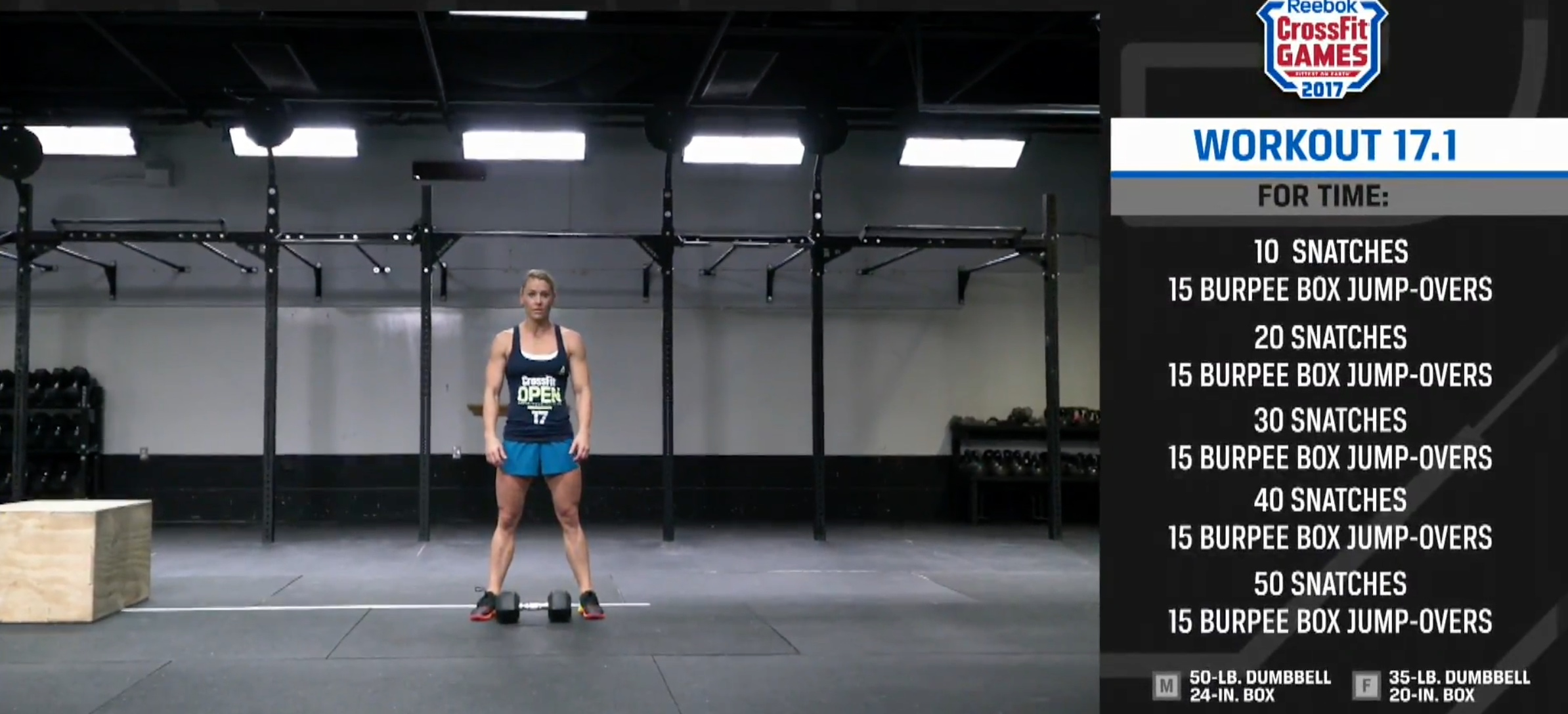 Simple 192 crossfit open workout announcement for Women