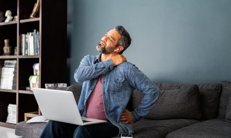 Mature,Indian,Man,Suffering,From,Shoulder,And,Back,Pain,While